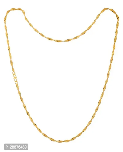 Shree Jutrade; Stylish and Exclusive Attractive Carved Balls Pattern Design Golden Brass Chain Necklace Gold Plated Fashionable Jewellery For Women Girls Men Boys and Unisex-thumb2