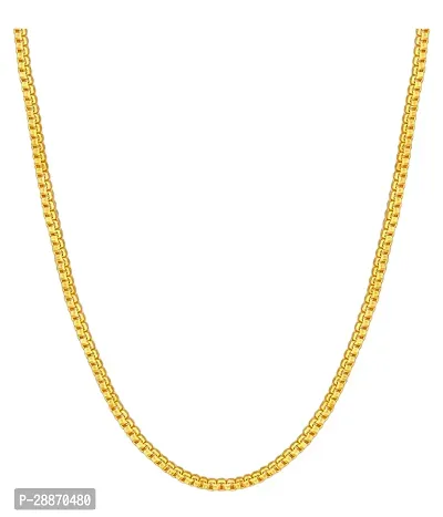 Shree Jutrade; Stylish and Exclusive Attractive Disco Pattern Design Golden Brass Chain Necklace Gold Plated Fashionable Jewellery For Women Girls Men Boys and Unisex-thumb0