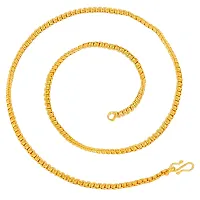 Shree Jutrade; Stylish and Exclusive Attractive Disco Pattern Design Golden Brass Chain Necklace Gold Plated Fashionable Jewellery For Women Girls Men Boys and Unisex-thumb3