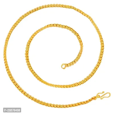 Shree Jutrade; Stylish and Exclusive Attractive Disco Pattern Design Golden Brass Chain Necklace Gold Plated Fashionable Jewellery For Women Girls Men Boys and Unisex-thumb4