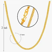 Shree Jutrade; Stylish and Exclusive Attractive Disco Pattern Design Golden Brass Chain Necklace Gold Plated Fashionable Jewellery For Women Girls Men Boys and Unisex-thumb4