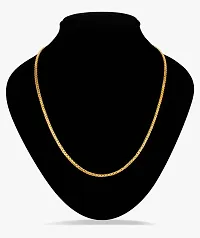 Shree Jutrade; Stylish and Exclusive Attractive Disco Pattern Design Golden Brass Chain Necklace Gold Plated Fashionable Jewellery For Women Girls Men Boys and Unisex-thumb1