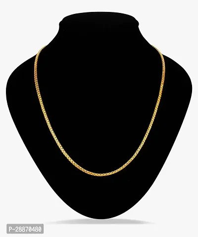 Shree Jutrade; Stylish and Exclusive Attractive Disco Pattern Design Golden Brass Chain Necklace Gold Plated Fashionable Jewellery For Women Girls Men Boys and Unisex-thumb2