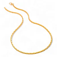 Shree Jutrade; Stylish and Exclusive Attractive Box Pattern Design Golden Brass Chain Necklace Gold Plated Fashionable Jewellery For Women Girls Men Boys and Unisex-thumb3