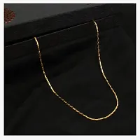 Shree Jutrade; Stylish and Exclusive Attractive Box Pattern Design Golden Brass Chain Necklace Gold Plated Fashionable Jewellery For Women Girls Men Boys and Unisex-thumb2