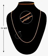 Shree Jutrade; Stylish and Exclusive Attractive Fisher Ball Pattern Design Golden Brass Chain Necklace Gold Plated Fashionable Jewellery For Women and Girls-thumb1