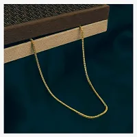 Shree Jutrade; Stylish and Exclusive Attractive Fisher Ball Pattern Design Golden Brass Chain Necklace Gold Plated Fashionable Jewellery For Women and Girls-thumb2