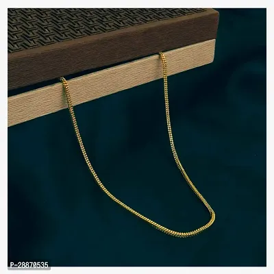 Shree Jutrade; Stylish and Exclusive Attractive Fisher Ball Pattern Design Golden Brass Chain Necklace Gold Plated Fashionable Jewellery For Women and Girls-thumb3