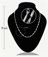 Shree Jutrade; Stylish and Exclusive Attractive Rice Seed Pattern Design Multi Stainless Steel Chain Necklace Fashionable Jewellery For Men Boys Women Girls and Unisex-thumb3