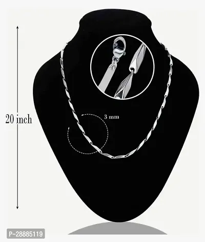 Shree Jutrade; Stylish and Exclusive Attractive Rice Seed Pattern Design Multi Stainless Steel Chain Necklace Fashionable Jewellery For Men Boys Women Girls and Unisex-thumb4