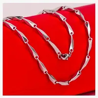 Shree Jutrade; Stylish and Exclusive Attractive Rice Seed Pattern Design Multi Stainless Steel Chain Necklace Fashionable Jewellery For Men Boys Women Girls and Unisex-thumb1