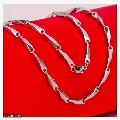 Shree Jutrade; Stylish and Exclusive Attractive Rice Seed Pattern Design Multi Stainless Steel Chain Necklace Fashionable Jewellery For Men Boys Women Girls and Unisex-thumb2