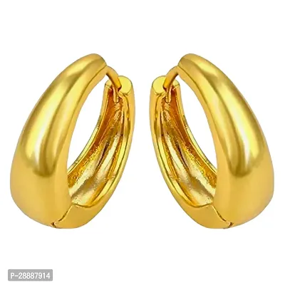 Shree Jutrade; Trending Golden Kaju Design Bali Hinged Hoop Stainless Steel Studs Earrings Fashion Jewellery For Men Women Boys Girls Unisex-thumb0
