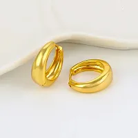 Shree Jutrade; Trending Golden Kaju Design Bali Hinged Hoop Stainless Steel Studs Earrings Fashion Jewellery For Men Women Boys Girls Unisex-thumb3