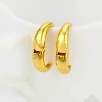 Shree Jutrade; Trending Golden Kaju Design Bali Hinged Hoop Stainless Steel Studs Earrings Fashion Jewellery For Men Women Boys Girls Unisex-thumb2