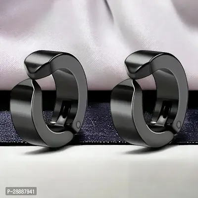 Trending Design Bali Hinged Hoop Stainless Steel Studs Earrings For Men Women-thumb3