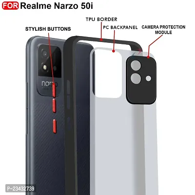 YARENDRA Export Mobile Back Cover Realme Narzo 50i D(Black)-thumb5