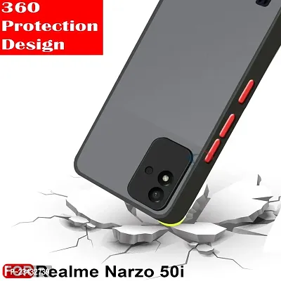 YARENDRA Export Mobile Back Cover Realme Narzo 50i D(Black)-thumb3