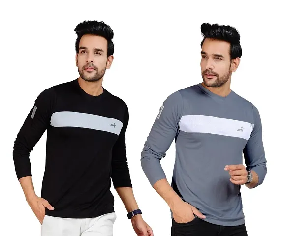 YARENDRA Export Regular Fit Polyester T-Shirt for Men's (Pack of 2)