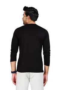 Yarendra Export Men's Regular Fit Round Neck Full Sleeved T-Shirt (L, Black)-thumb1