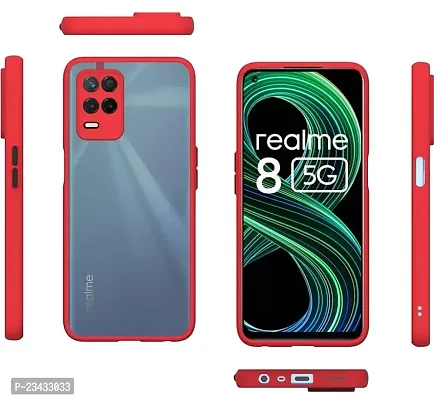 YARENDRA Export Mobile Back Cover Realme 8 5G(Red)-thumb2