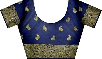 Fabmora's Women's Kanjivaram Art Silk Saree With Blouse PieceTraditional Ethnic Wear-thumb4