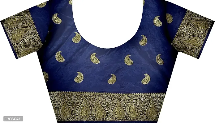 Fabmora's Women's Kanjivaram Art Silk Saree With Blouse PieceTraditional Ethnic Wear-thumb5