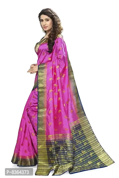 Fabmora's Women's Kanjivaram Art Silk Saree With Blouse PieceTraditional Ethnic Wear-thumb2