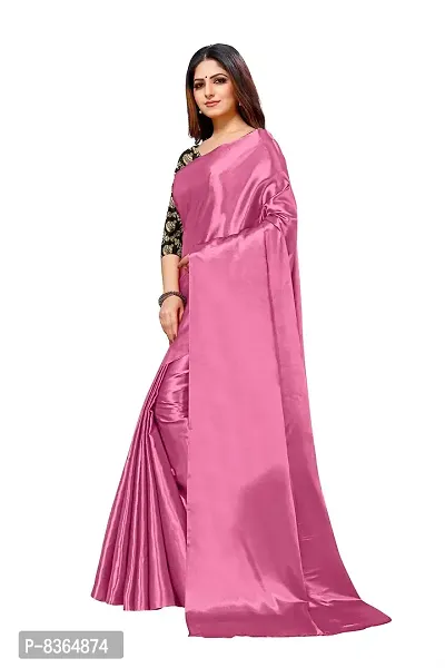 FABMORA Women's Woven silk Saree With Blouse Piece (SATIN_MATKA_PARENT_ONION)-thumb3