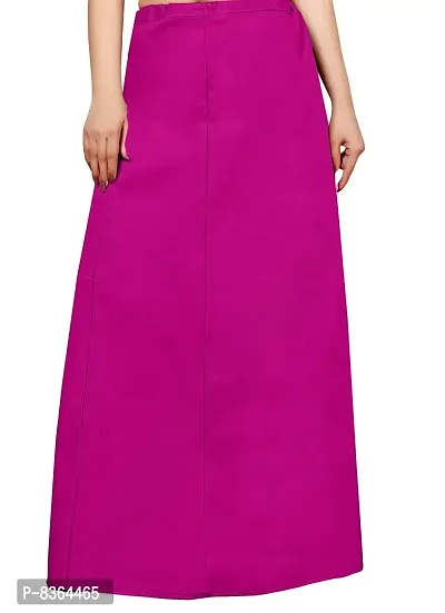 FABMORA Women's Pure Cotton Fasted Color Petticoat Inner Skirt Shapewear for Saree Pack of 2 Pink-RED-thumb2