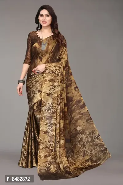 Beautiful Chiffon Printed Saree with Blouse Piece For Women-thumb5