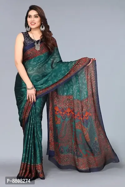 Trendy Chiffon Saree with Blouse Piece for Women