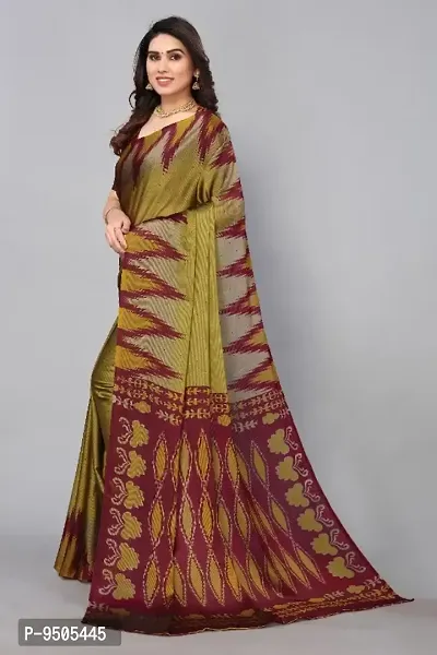 Attractive Chiffon Printed Saree with Blouse piece-thumb5