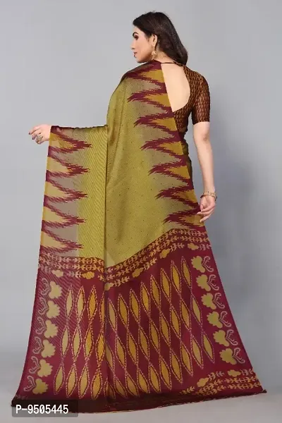 Attractive Chiffon Printed Saree with Blouse piece-thumb3