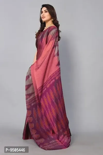 Attractive Chiffon Printed Saree with Blouse piece-thumb2