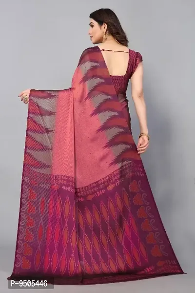 Attractive Chiffon Printed Saree with Blouse piece-thumb5