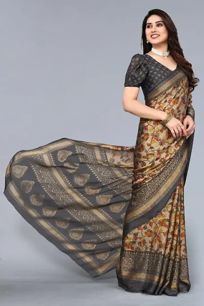 Chiffon Printed Sarees with Blouse piece