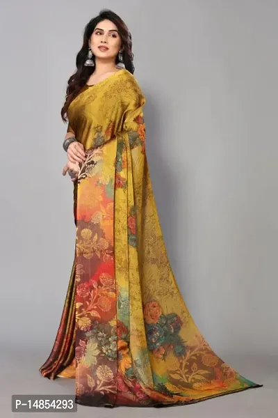 Printed, Floral Print Daily Wear Chiffon Saree-thumb3