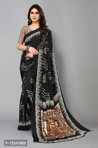 Printed Bollywood Crepe Saree-thumb0