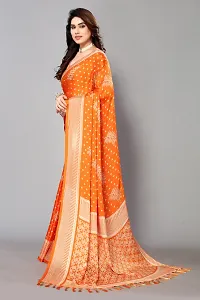 Printed Fashion Chiffon Saree With Blouse Piece-thumb1