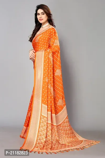 Printed Fashion Chiffon Saree With Blouse Piece-thumb2