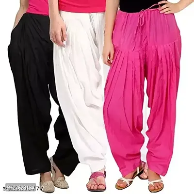 Combo Pack of 3 Rayon Cotton Patiyala Salwar (Butique made)Special Deal in Pluse seize up to 56-thumb0