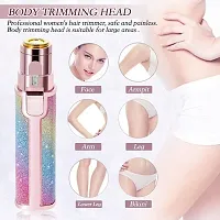 Painless Eyebrow Trimmer for Women, 2 in 1 Rechargeable trimmer with Replaceable Heads, upper lip, Eyebrow Razor, face trimmer (with USB Cable) (Rainbow)-thumb1