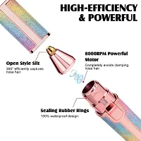 Painless Eyebrow Trimmer for Women, 2 in 1 Rechargeable trimmer with Replaceable Heads, upper lip, Eyebrow Razor, face trimmer (with USB Cable) (Rainbow)-thumb4