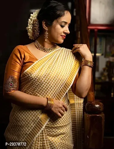 Beautiful Cotton Saree With Blouse Piece-thumb2