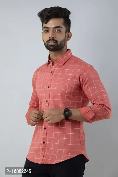 V.com Men's Regular Fit Casual Shirt (40, Pink)-thumb4