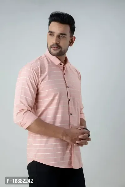 V.com Men's Stylish Casual Shirts for Men (40, Peach)-thumb3