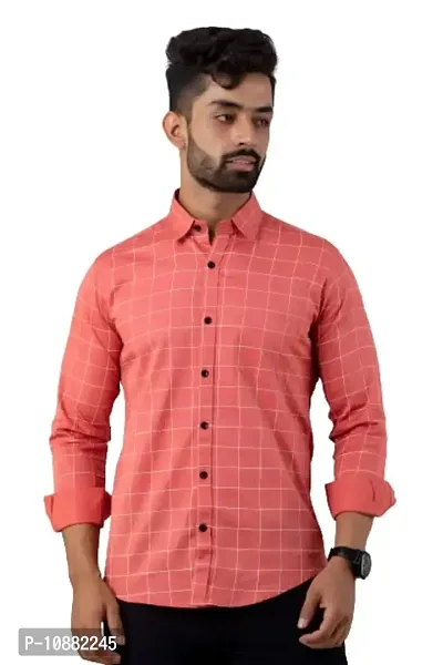 V.com Men's Regular Fit Casual Shirt (40, Pink)-thumb0