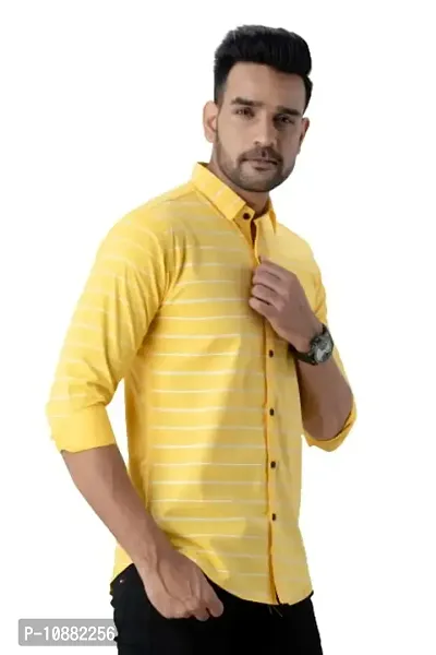 V.com Men's Stylish Casual Shirts for Men (40, Yellow)