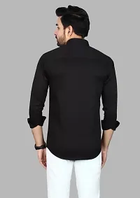 V.COM Men Casual Shirts Combo Pack (Medium, Sky Blue  Black)-thumb4